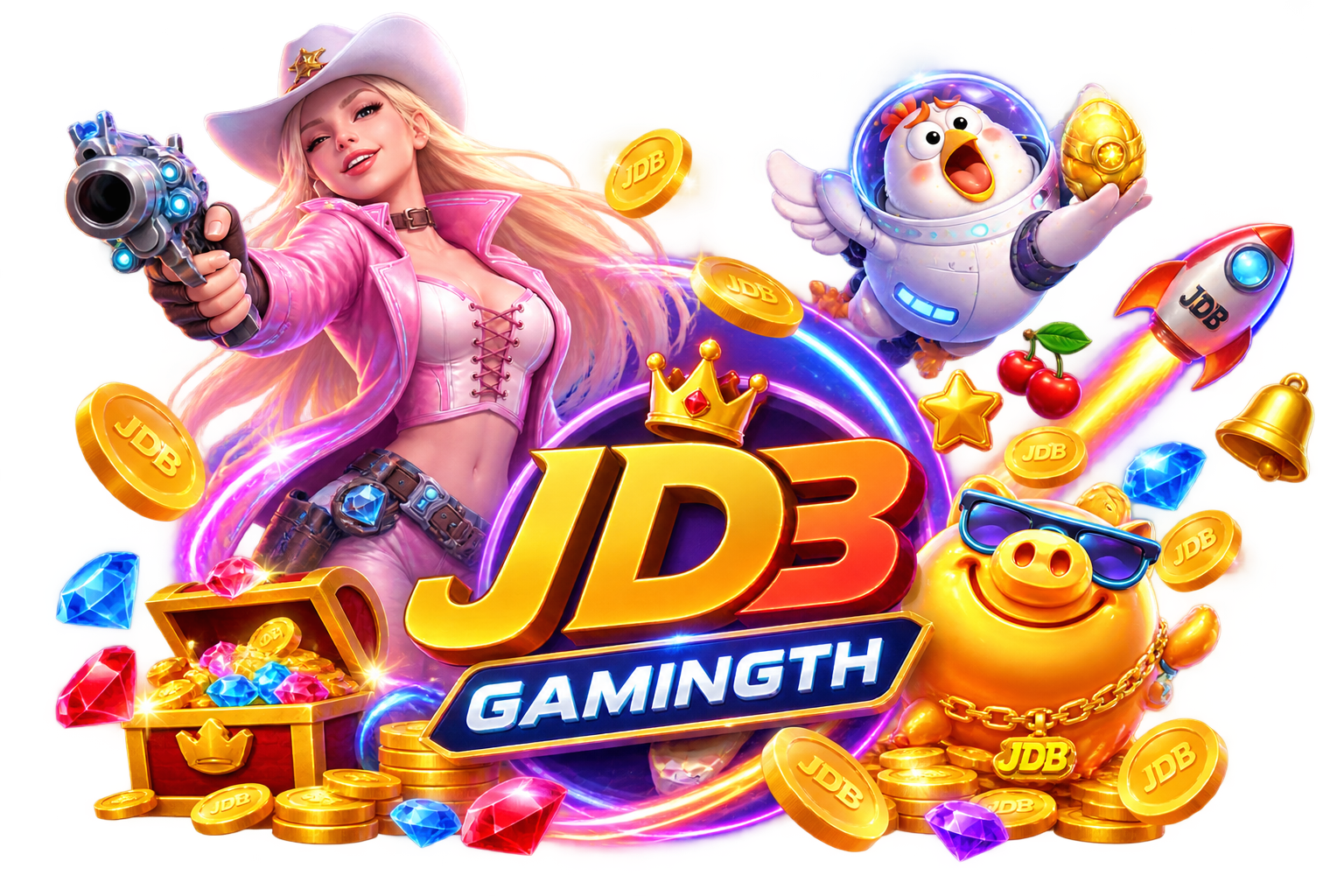JDB Gaming TH พร้อมตัวละครเกม เหรียญทอง และอัญมณี