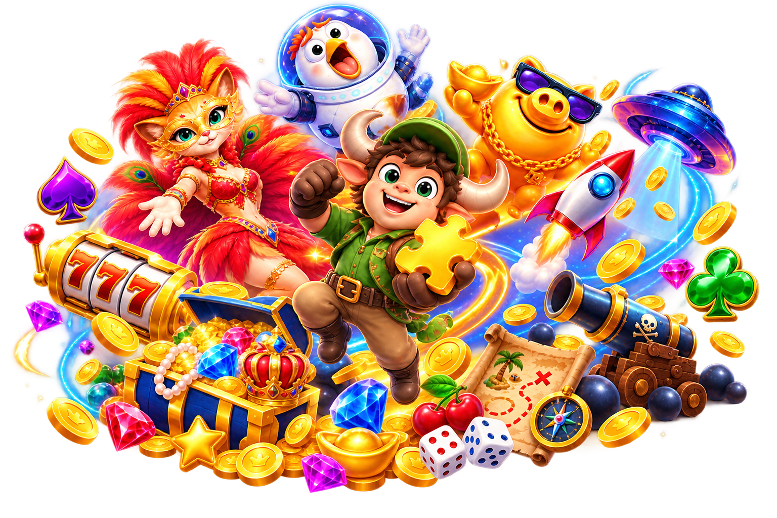 ตัวละครและเกมสล็อตออนไลน์จาก JDB Gaming